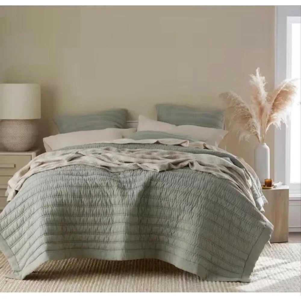 The Company Store Legends Hotel Moss Washed Linen Standard Sham, Set of 2